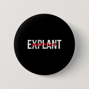 Explantaat Bewustzijn bij borstimplantaat Kanker Ronde Button 5,7 Cm