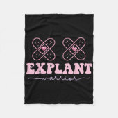 Explantaat borstimplantaat ziekte Kankerbewustzijn Fleece Deken (Voorkant)