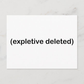 Expletive Deleted Briefkaart
