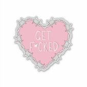 Expliciet prikkeldraad hart sticker (Voorkant)