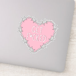 Expliciet prikkeldraad hart sticker