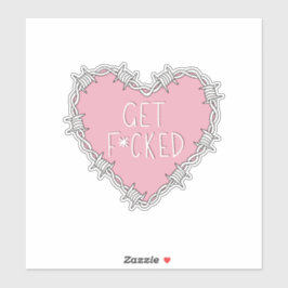 Expliciet prikkeldraad hart sticker