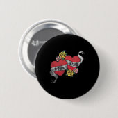 Expliciete liefde voor honden en Tattoos Ronde Button 5,7 Cm (Voorkant /achterkant)