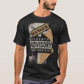 Explicit Content Warning Distressed Art T-shirt (Voorkant)