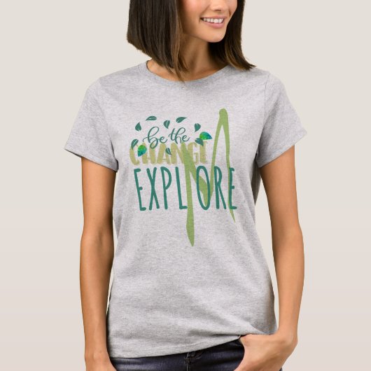 EXPLMORE Wees De Verandering Ontdek Meer Natuur Li T-shirt (Voorkant)