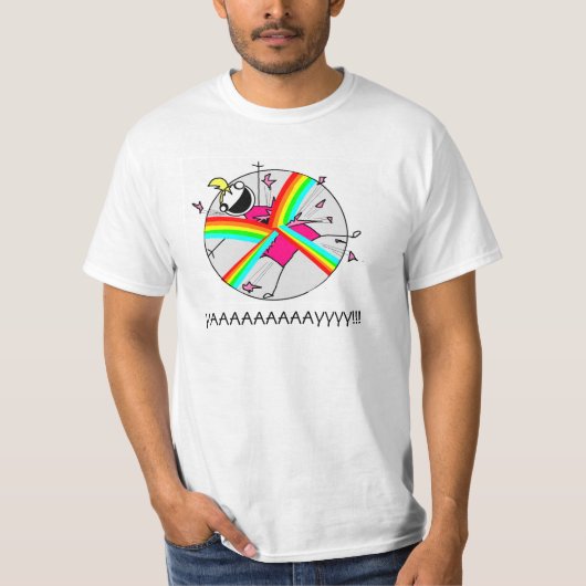 Exploderen met regenbogen T-Shirt (Voorkant)