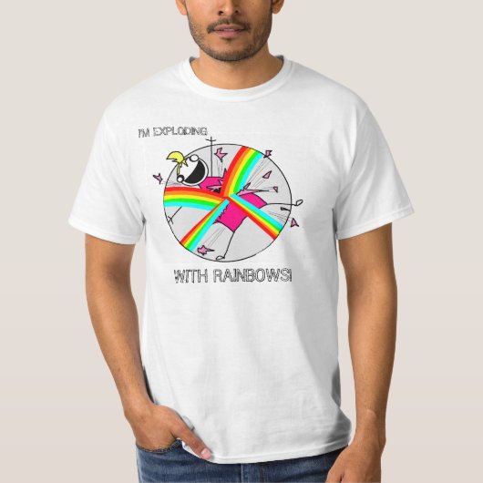 Exploderen met regenbogen T-Shirt (Voorkant)