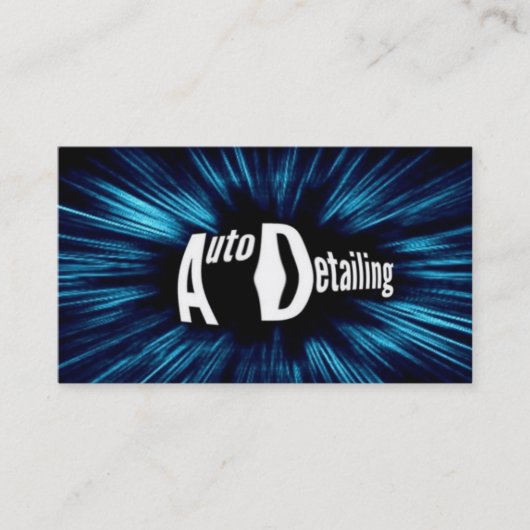 Exploderend Auto Detailing Visitekaartje (Voorkant)