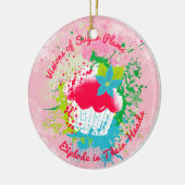 Exploderende cupcake suiker pruimen Kerst ornament (Links)