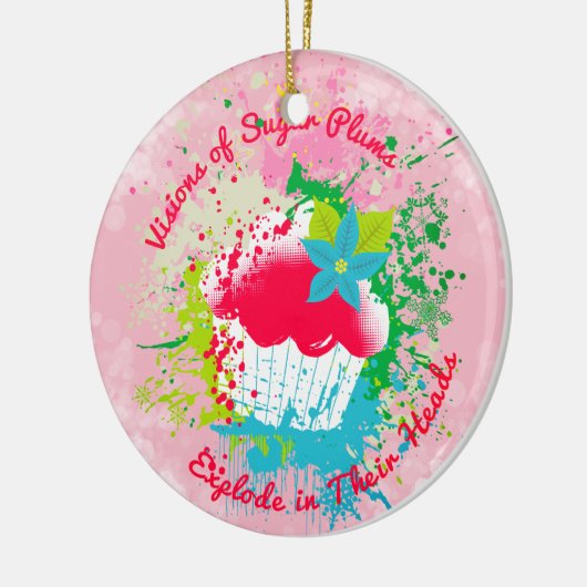 Exploderende cupcake suiker pruimen Kerst ornament (Links)
