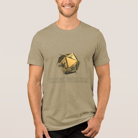 Exploderende D20 bella canvas tri-blend shirt (Voorkant)