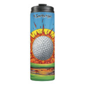 Exploderende golfbal zonsondergang thermosbeker (Voorkant)