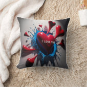 Exploderende harten en tranen: 3D emotionele uitba Kussen (Deken)