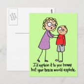 Exploderende hersenen briefkaart (Voorkant / Achterkant)