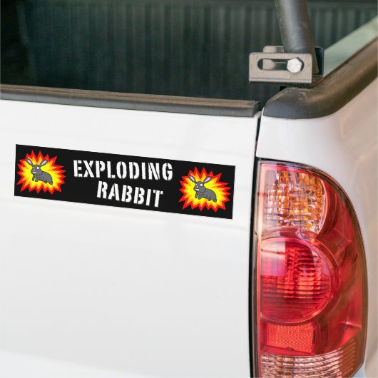 Exploderende Konijn Bumper Sticker (Op Truck)