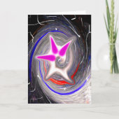 Exploderende kosmische bel feestdagen kaart (Voorkant)