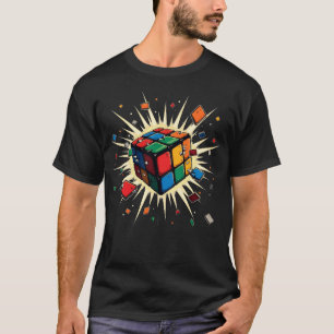Exploderende kubussnelheid door de puzzle-master t-shirt
