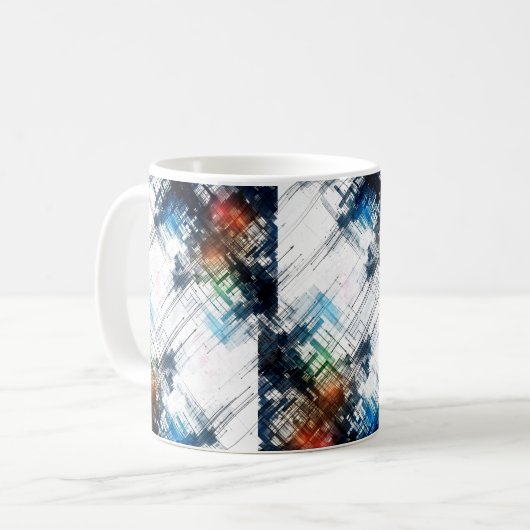 Exploderende lijnen koffiemok (Voorkant links)