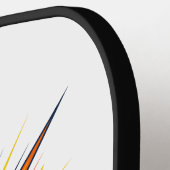 Exploderende Padelbal Pop Art Illustratie Pickleball Paddle (Links Detail)