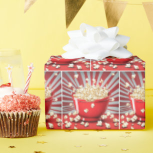 exploderende popcorn kom cadeaupapier