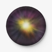 Exploderende Ster Cool Digitale Ruimte Kunstwerk Papieren Bordje (Voorkant)