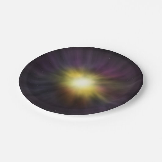 Exploderende Ster Cool Digitale Ruimte Kunstwerk Papieren Bordje (Gekanteld)