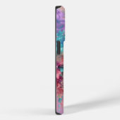 Exploderende Verf Abstract Roze Turquoise Lila Case-Mate iPhone Case (Achterkant / Rechts)