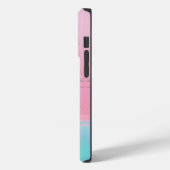 Exploderende Verf Abstract Roze Turquoise Lila Case-Mate iPhone Case (Achterkant / Links)