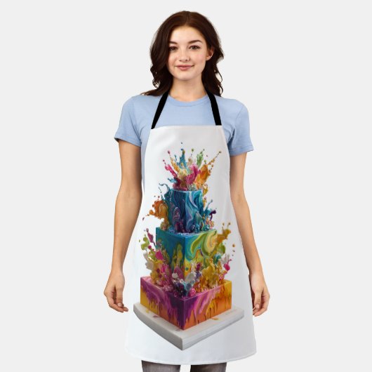 Exploding Colourful Cake Schort (Gedragen)