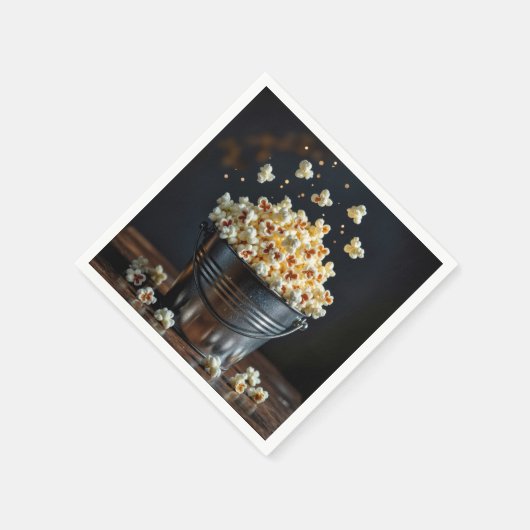Exploding Popcorn In Metal Bucket Servet (Hoek)