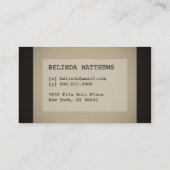 Exploitant belt me Visitekaartje (Achterkant)