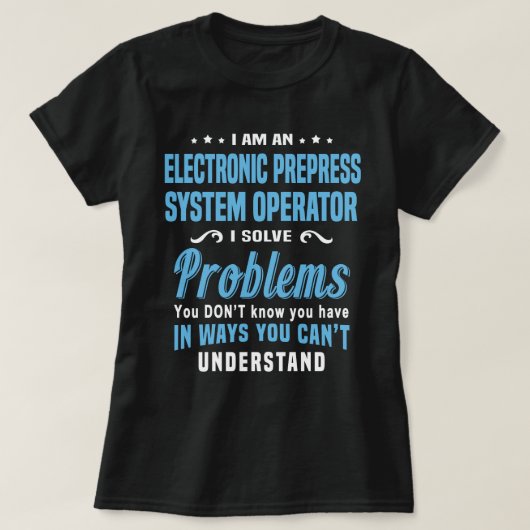 Exploitant elektronisch prepress-systeem t-shirt (Design voorkant)
