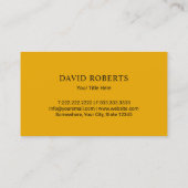 Exploitant met Plant van winningsinstallatie voor  Visitekaartje (Achterkant)