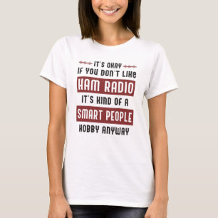 Exploitant met zendantenne voor radiofrequentie t-shirt