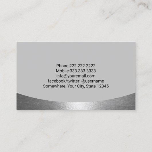 Exploitant Plant van bouwafdeling Visitekaartje (Achterkant)