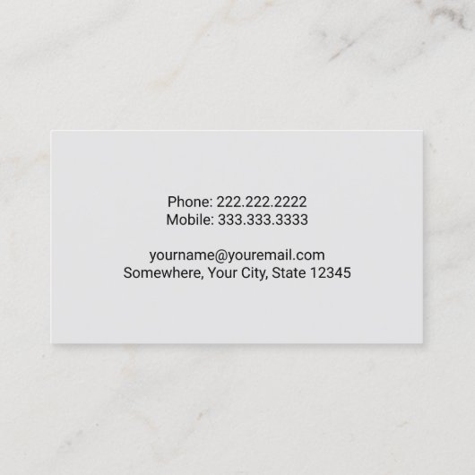 Exploitant Plant voor bouwgraafmachines Modern met Visitekaartje (Achterkant)