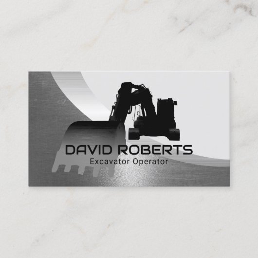 Exploitant Plant voor bouwgraafmachines Modern met Visitekaartje (Voorkant)