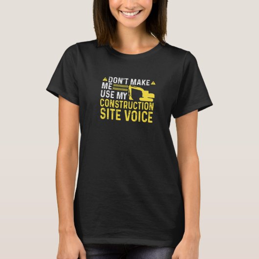 Exploitant van bouwplaats voor Stem Funny Excavato T-shirt (Voorkant)