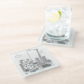 Exploitant van bouwplaatsoverhead-kraan glazen onderzetter (Schuin)