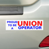 EXPLOITANT VAN DE UNIE BUMPERSTICKER (Op auto)