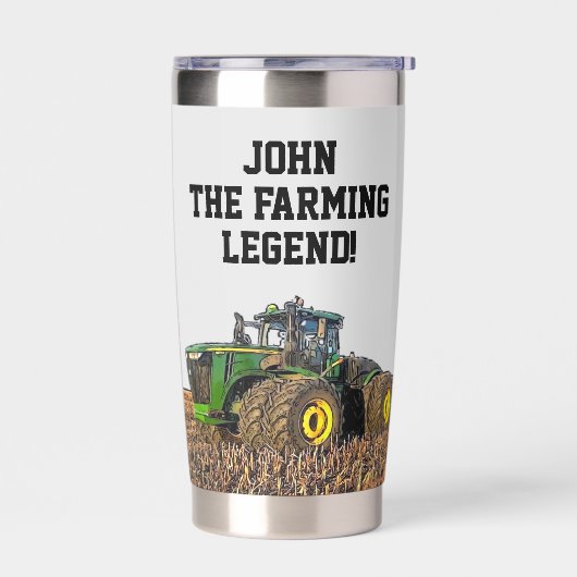 Exploitant van draagbare Boerderij tractor voor zw Geïsoleerde Drinkbeker (Links)