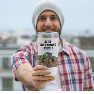 Exploitant van draagbare Boerderij tractor voor zw Geïsoleerde Drinkbeker