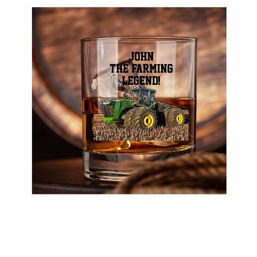 Exploitant van draagbare Boerderij tractor voor zw Whisky Glas