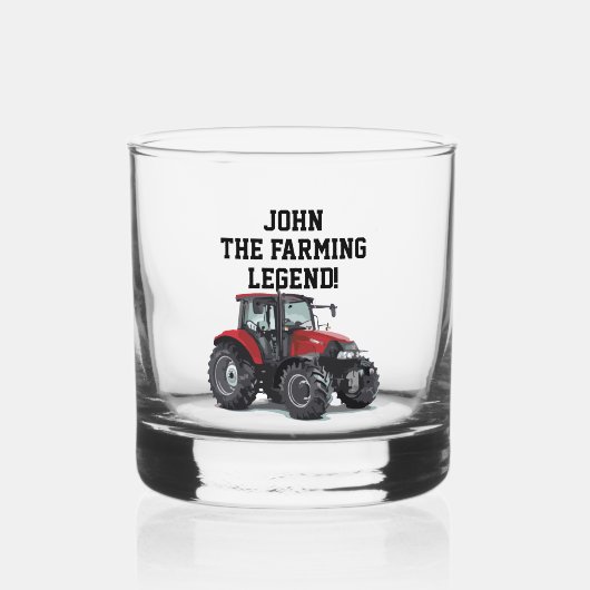 Exploitant van draagbare Boerderij tractor voor zw Whisky Glas (Voorkant)