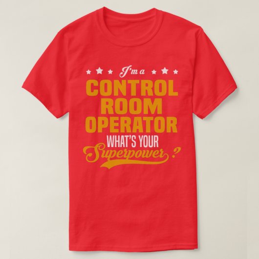 Exploitant van een controlekamer t-shirt (Design voorkant)
