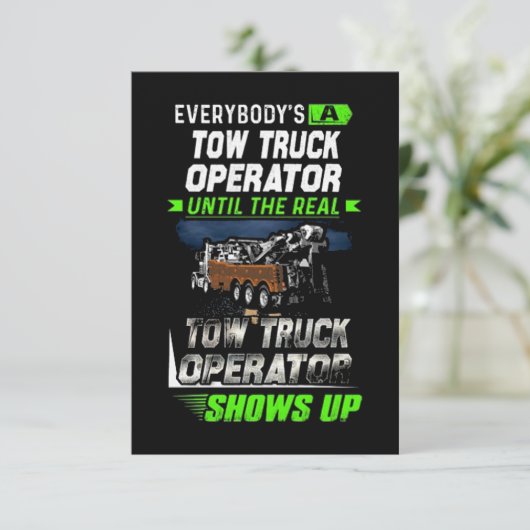 Exploitant van een echt vrachtwagenpark kaart (Staand voorkant)