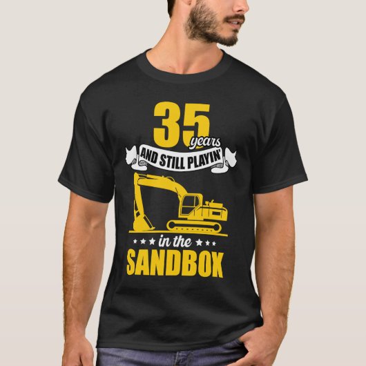 Exploitant van graafmachines 35 jaar geleden t-shirt (Voorkant)