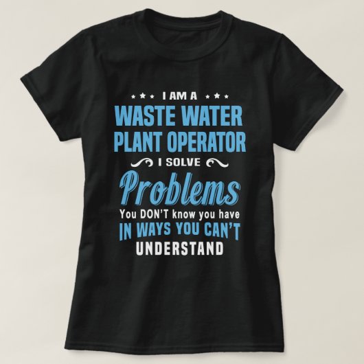 Exploitant van Plant van afvalwater T-shirt (Design voorkant)