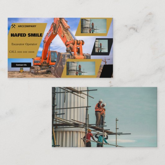 Exploitant van Plant voor beroepsuitrusting Visitekaartje (Voorkant / Achterkant)