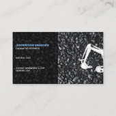 Exploitant van zware apparatuur graafconstructie visitekaartje (Achterkant)